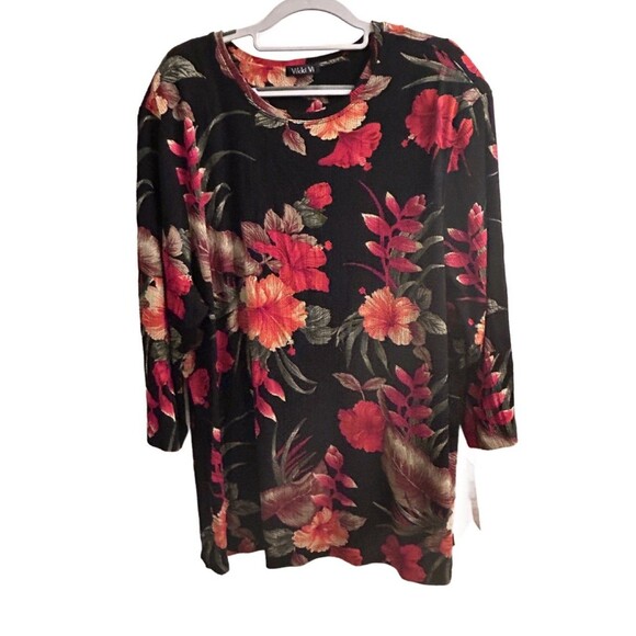 Vicki Vi Floral Tropical Garden Plus Women’s Size 3X NWT - Picture 1 of 5